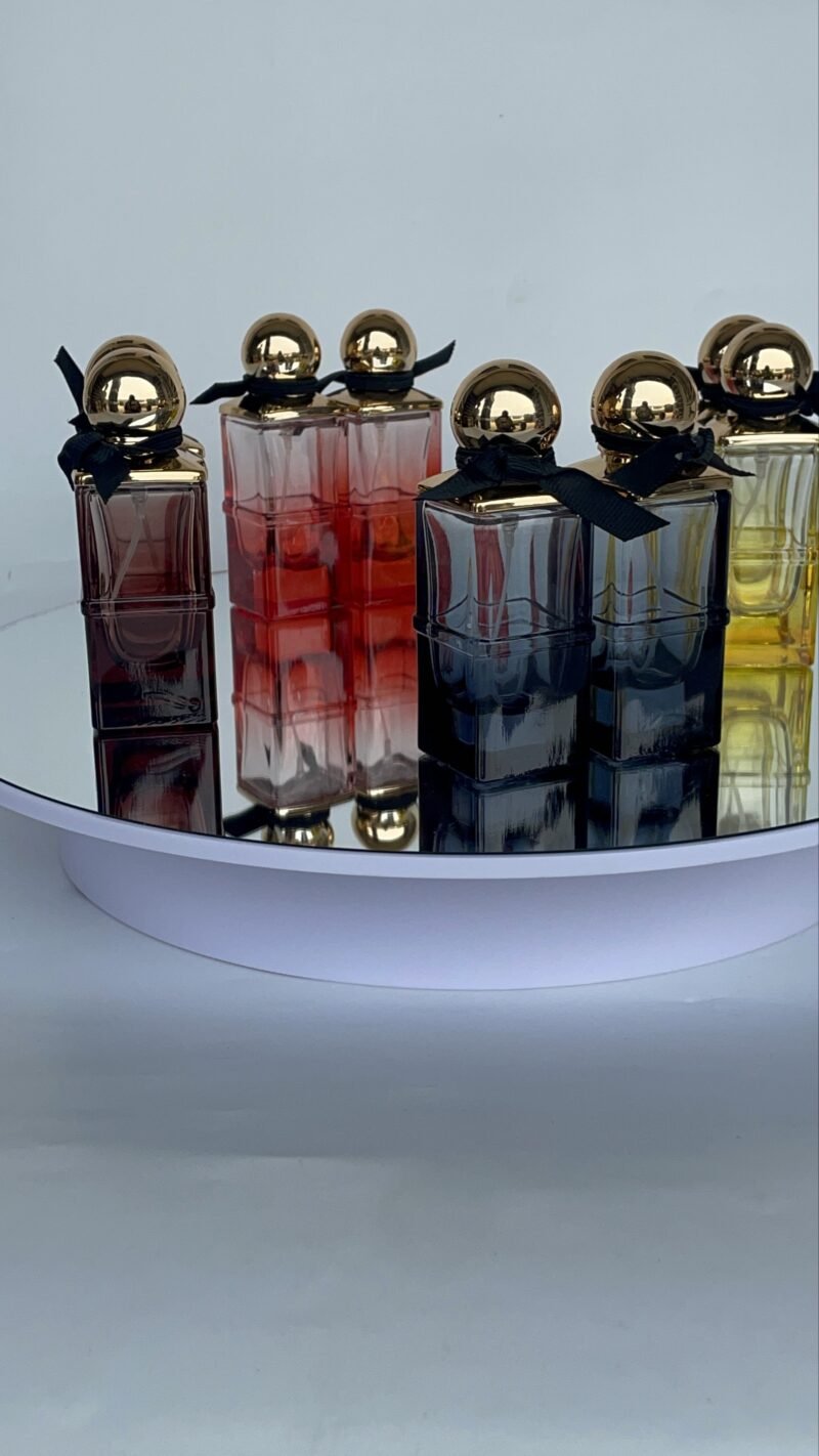 Square bow tie spray bottles