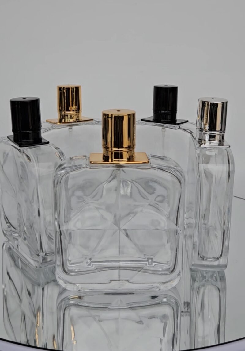Flat square spray bottles