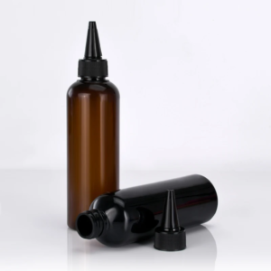 amber plastic bottles with aluminum screw lids copy