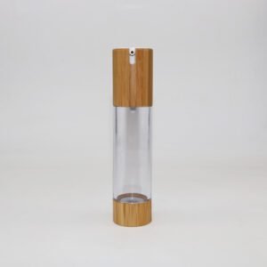 50ml airless bamboo pump bottle