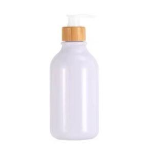 white plastic bottle with coporate pump copy