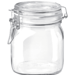 circular/square glass bottles 500ml transparent glass jar with lid stainless steel