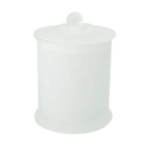 recycled apothecary white glass jars