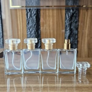 30ml transparent flat square spray bottle