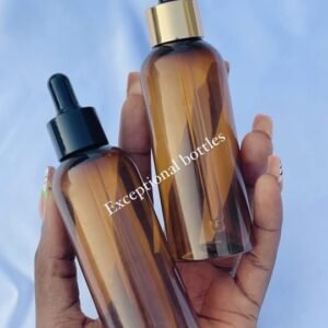 amber pet dropper bottle
