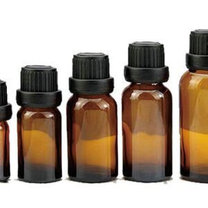 amber glass bottles with tamper proof lids