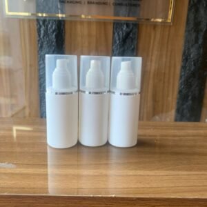 hdpe pump bottle with silver lining